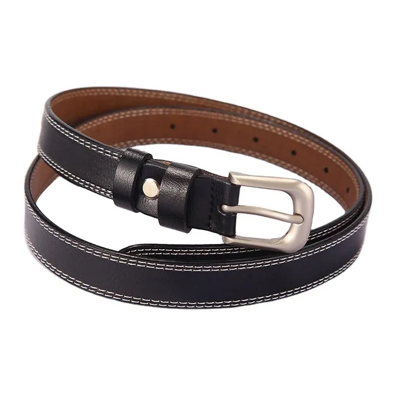 MUSTKOO Минималистский стиль застежка-булавка коровья кожа тонкий ремень натуральная кожа украшение ширина ремня 2,3 см женский