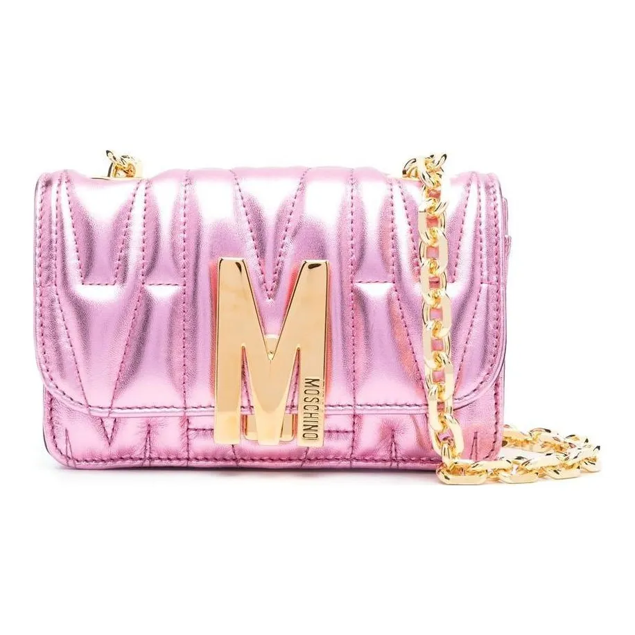 MOSCHINO Сумка через плечо из телячьей кожи сумка на плечо женская розовая