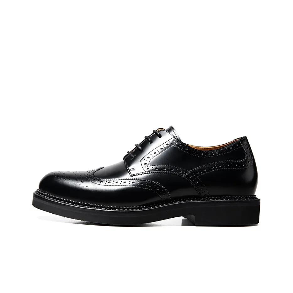 THOM WILLS Британский Бизнес BROGUE SHINE Derby Обувь Туфли Мужской Черный