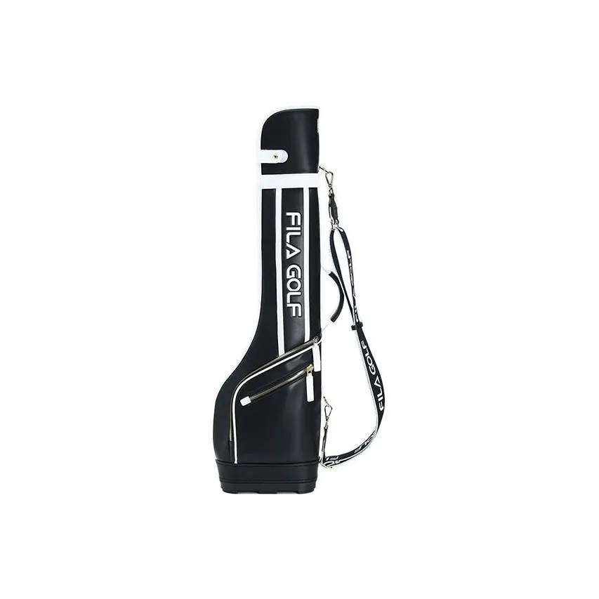 FILA Polyurethane Golf Bag, Club Bag, Equipment Bag, Shoulder Bag, Crossbody Bag Regular Women's Black