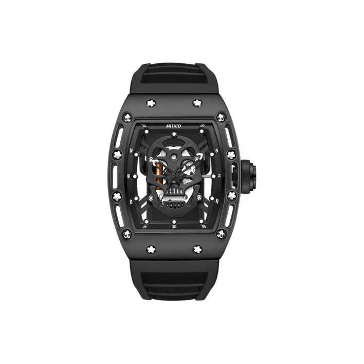 MITICO MH2 Collection Кварцевый механизм Силиконовый ремешок Часы Унисекс Черепный циферблат MH211R01