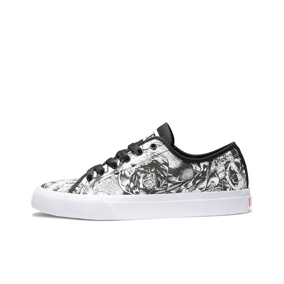MARVEL x DC Shoes Low Top Skateboard Shoes Men's Black White
