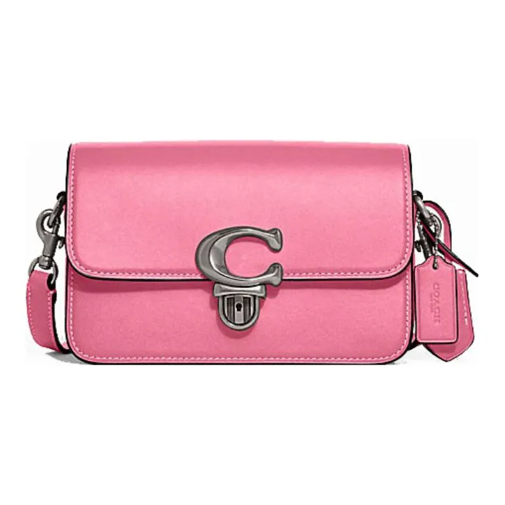 COACH Studio Cow Leather Handbag Shoulder Bag Women's Pink