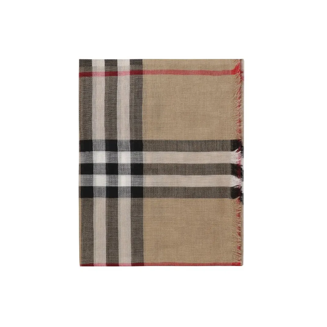 Burberry Vintage Check Pattern Wool-cashmere Cape