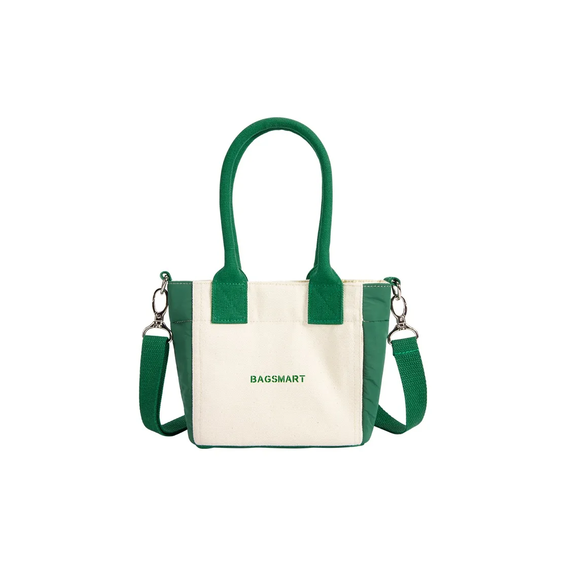 BAGSMART Холст Женская Сумка Холст Сумка Сумка через плечо Маленькая Женская Зеленая Экрю