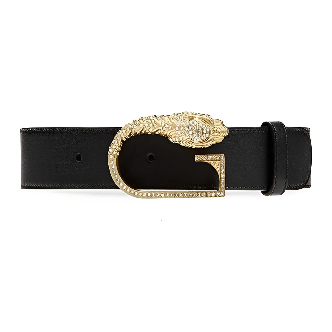 GUCCI Ремни из коровьей кожи женские черные ширина 3,6 см