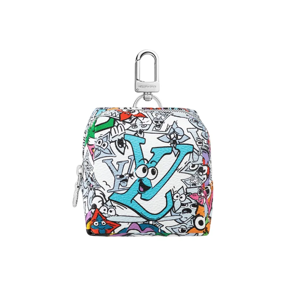 LOUIS VUITTON Squared Pouch Key Holder And Bag Charm