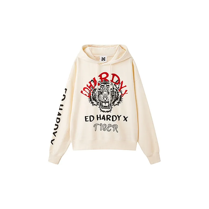 ED HARDY X Sweatshirt Unisex Ecru