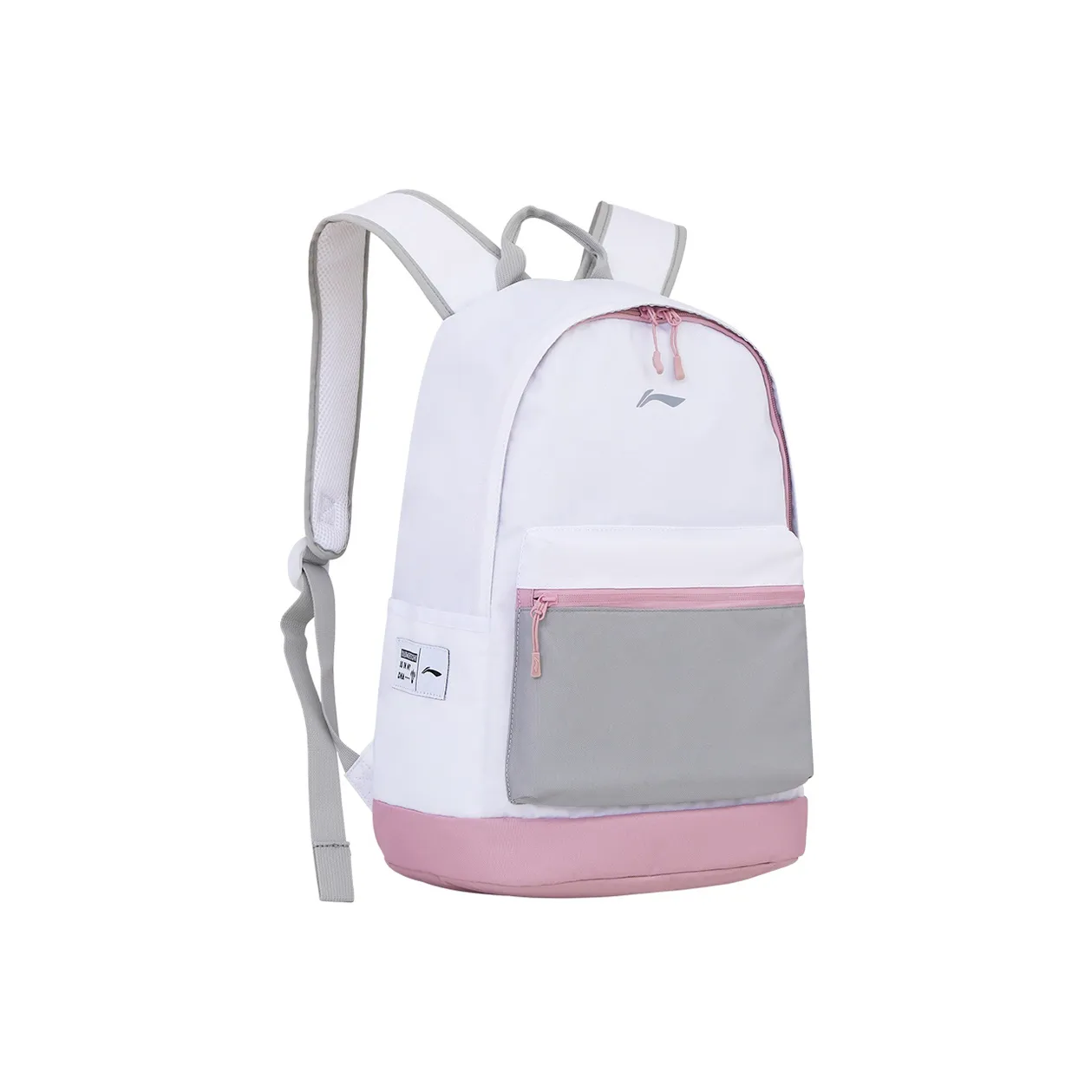 LiNing Sports Life Collection Polyester Backpack Regular Unisex Pink White
