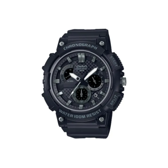 CASIO Standard Series Кварцевый механизм Смольный ремешок Часы унисекс Черный циферблат