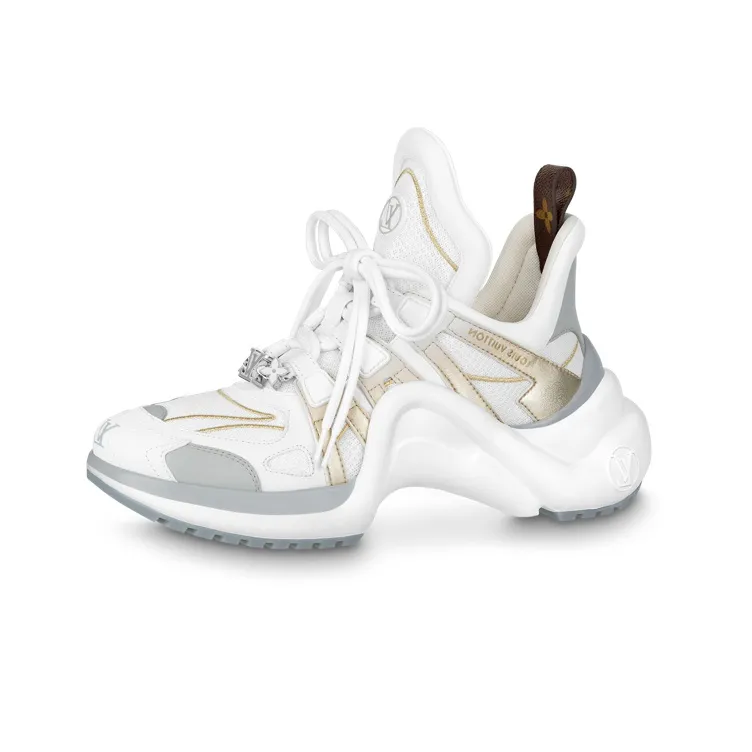 LOUIS VUITTON Archlight 1.0 Sneakers 'White With Gold Silver' Women's