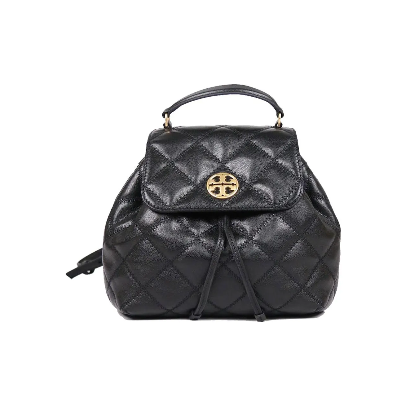 TORY BURCH Leather Backpack Trumpets Women's Black Gold