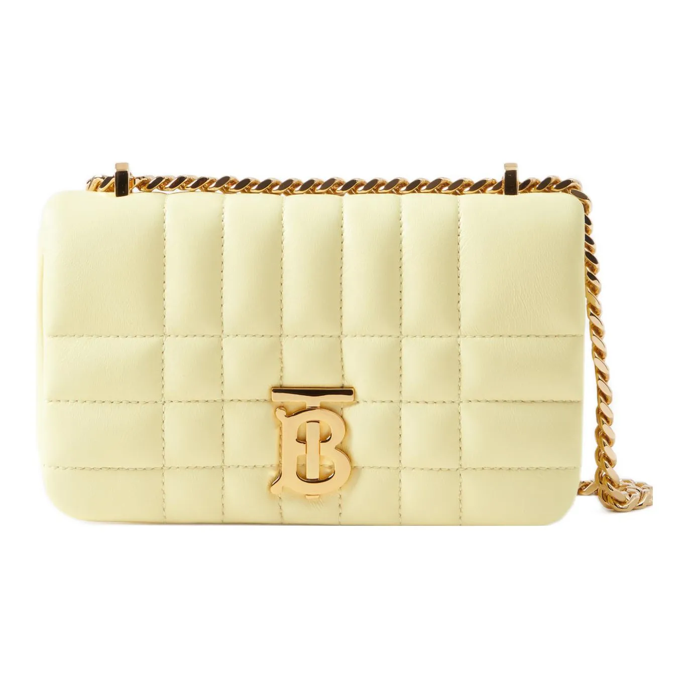 Burberry Lola Bag Sheepskin Lola Bag, Crossbody Bag, Shoulder Bag Women's Cold Lemon