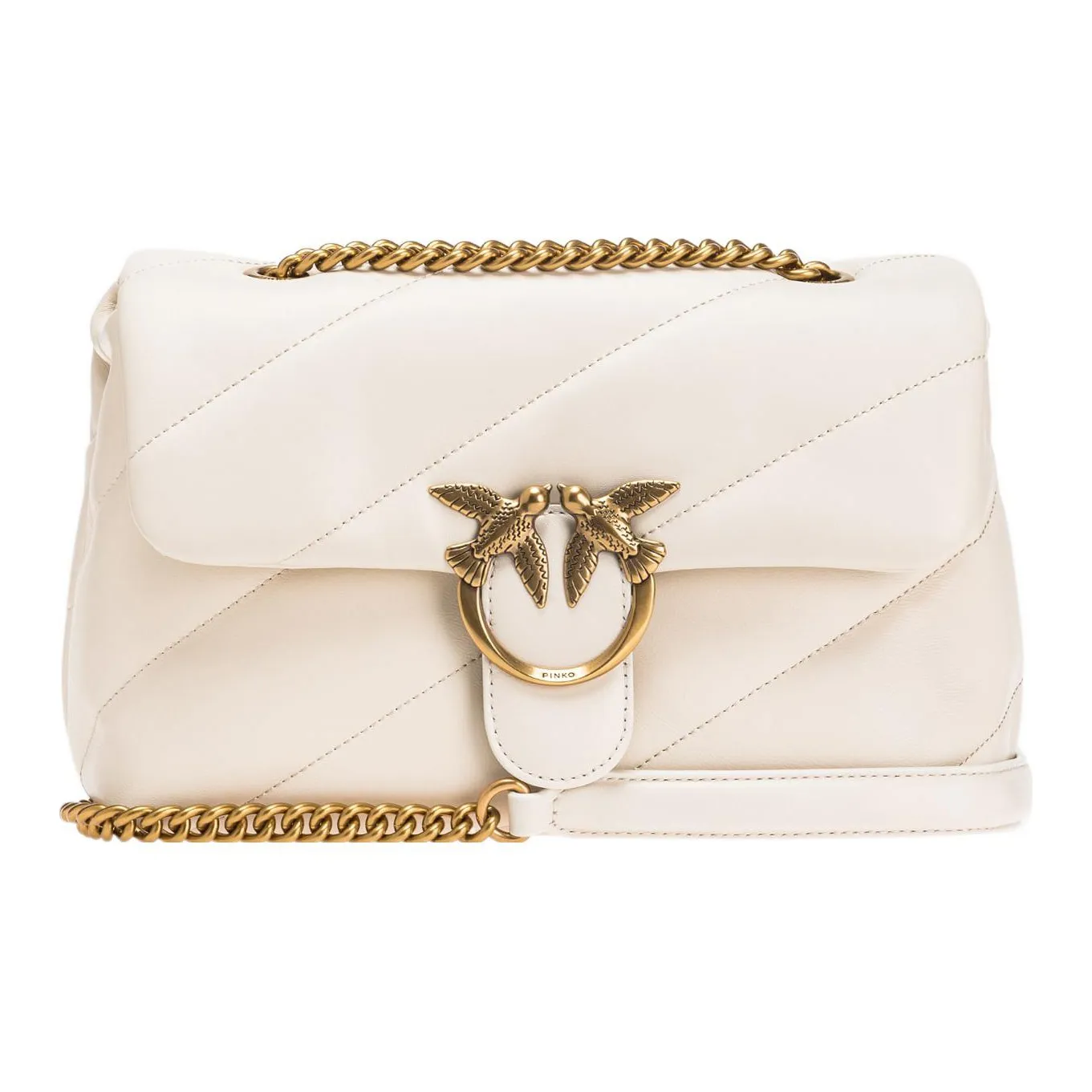 PINKO Puff Овчина Портативная Сумка через плечо Сумка на плечо Женская Белая