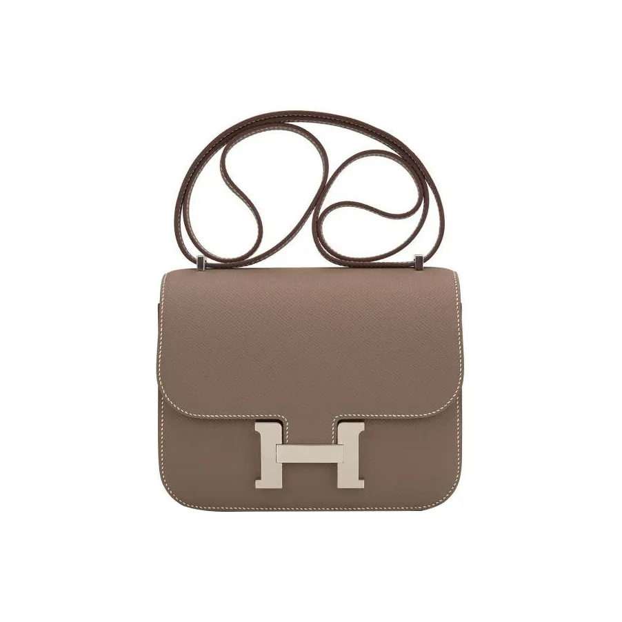 HERMES Constance Epsom Leather Shoulder Bag Crossbody Bag Mini Women's 18 Etoupe Elephant Gray