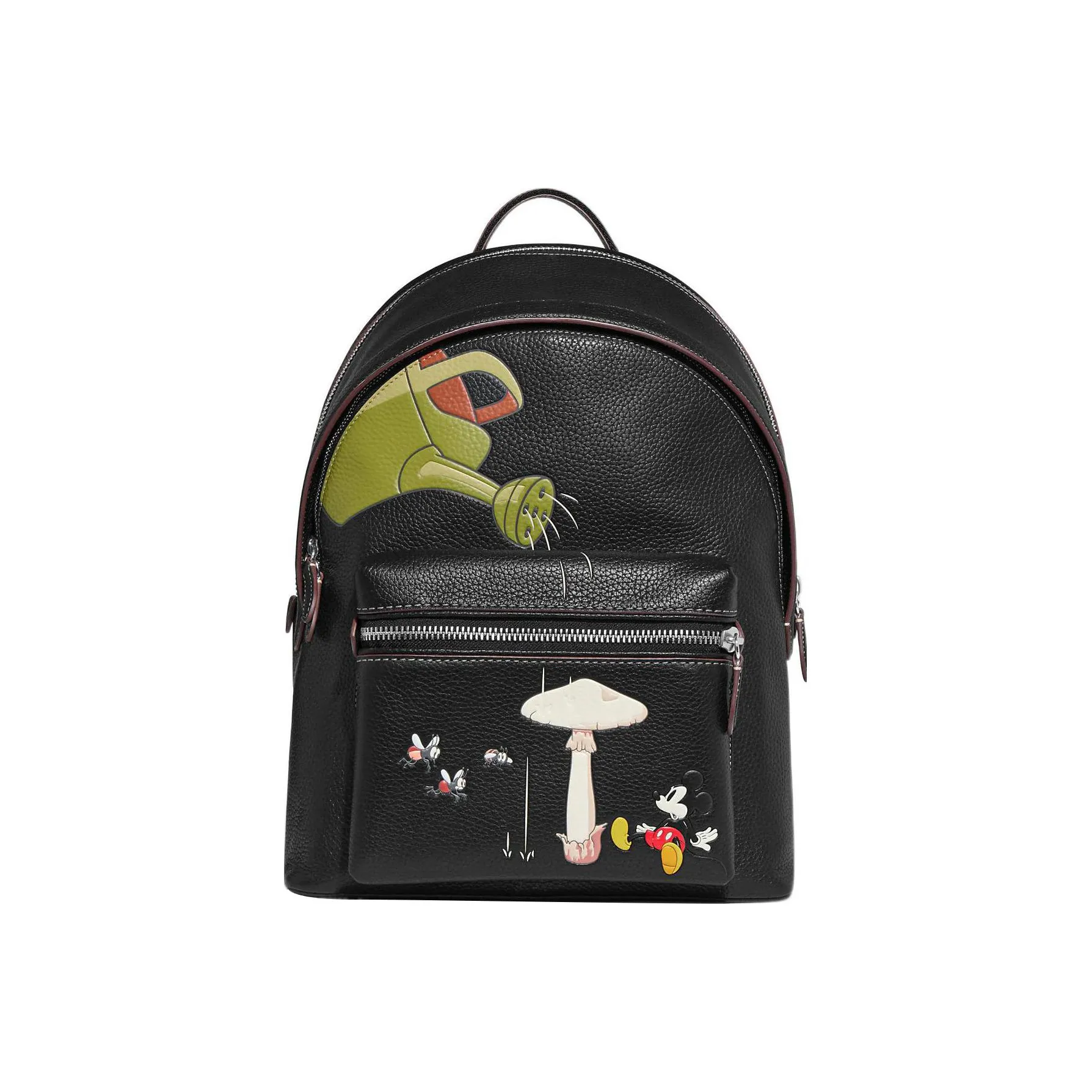 COACH Disney Collaboration Charter Leather Backpack Women's Black