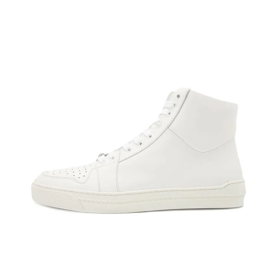 VERSACE High Top Stylish Skateboarding Shoes Men's White