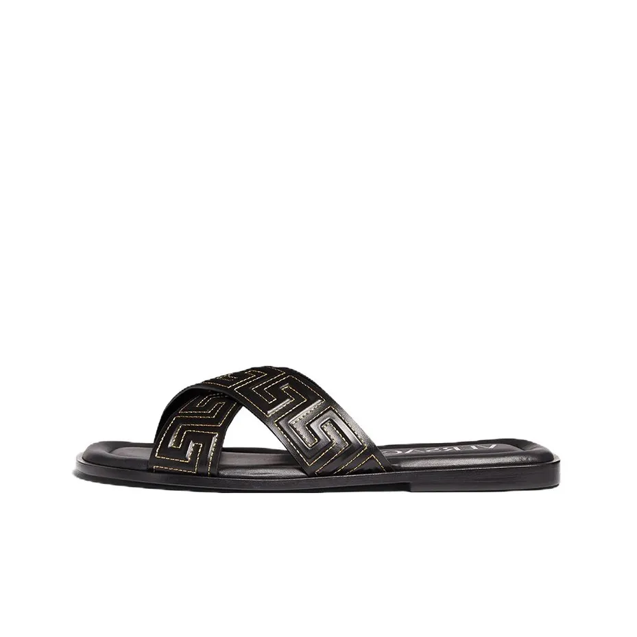 VERSACE Greca-embossed Crossover-strap Sandals