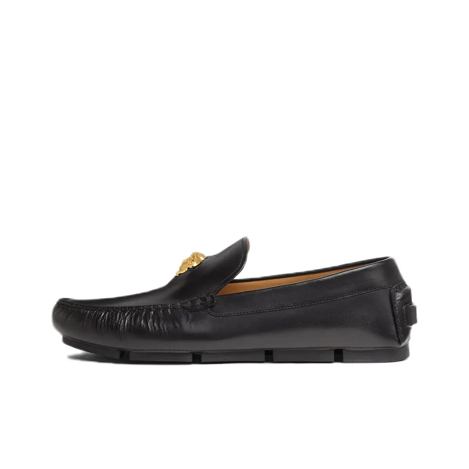 VERSACE La Medusa Driver Loafer 'Black Gold'