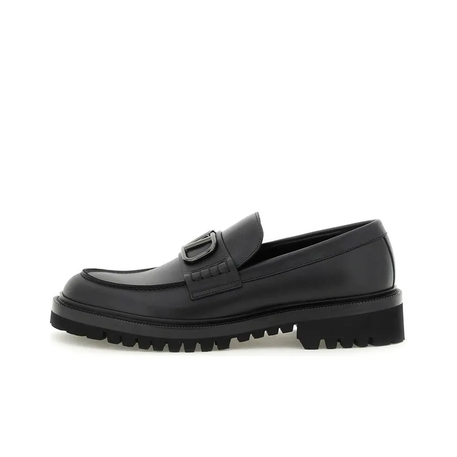 Valentino VLogo Plaque Slip-On Loafers