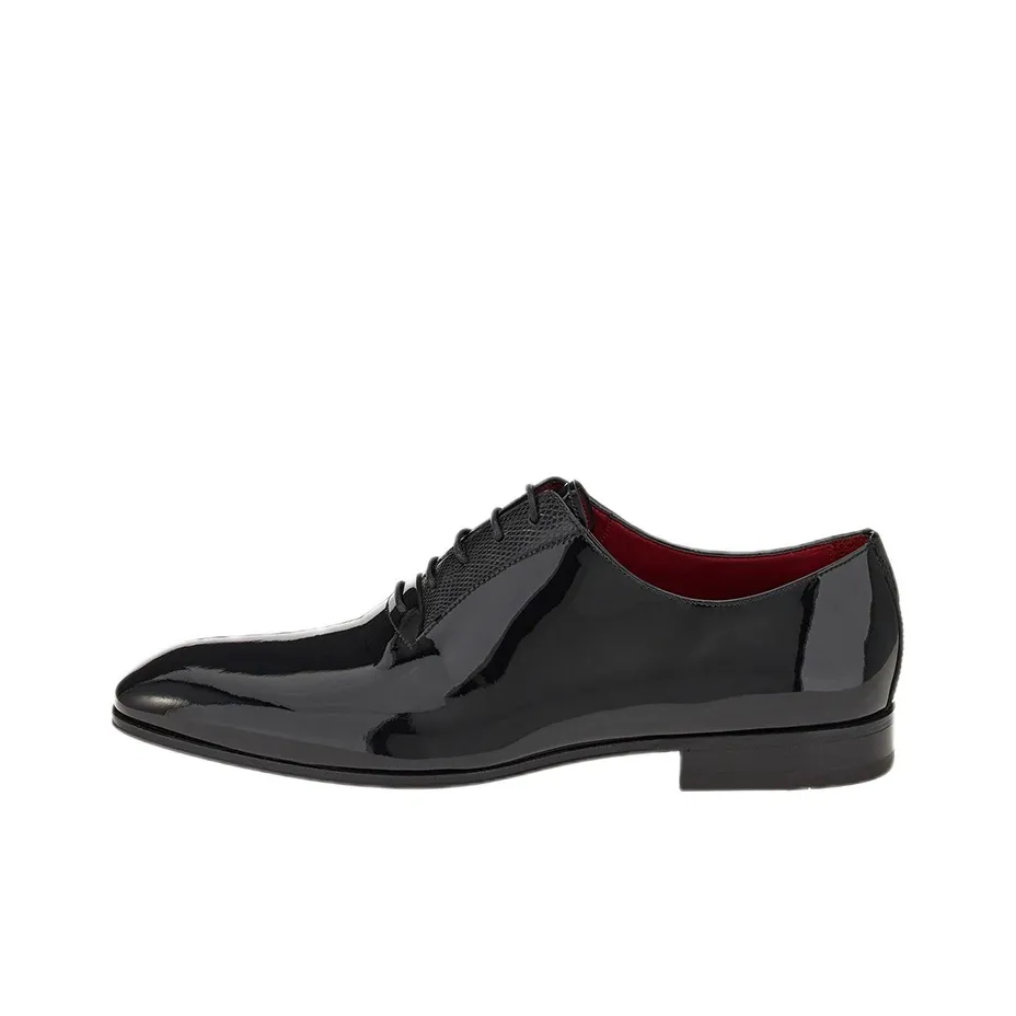 FERRAGAMO Logo-plaque Leather Loafers