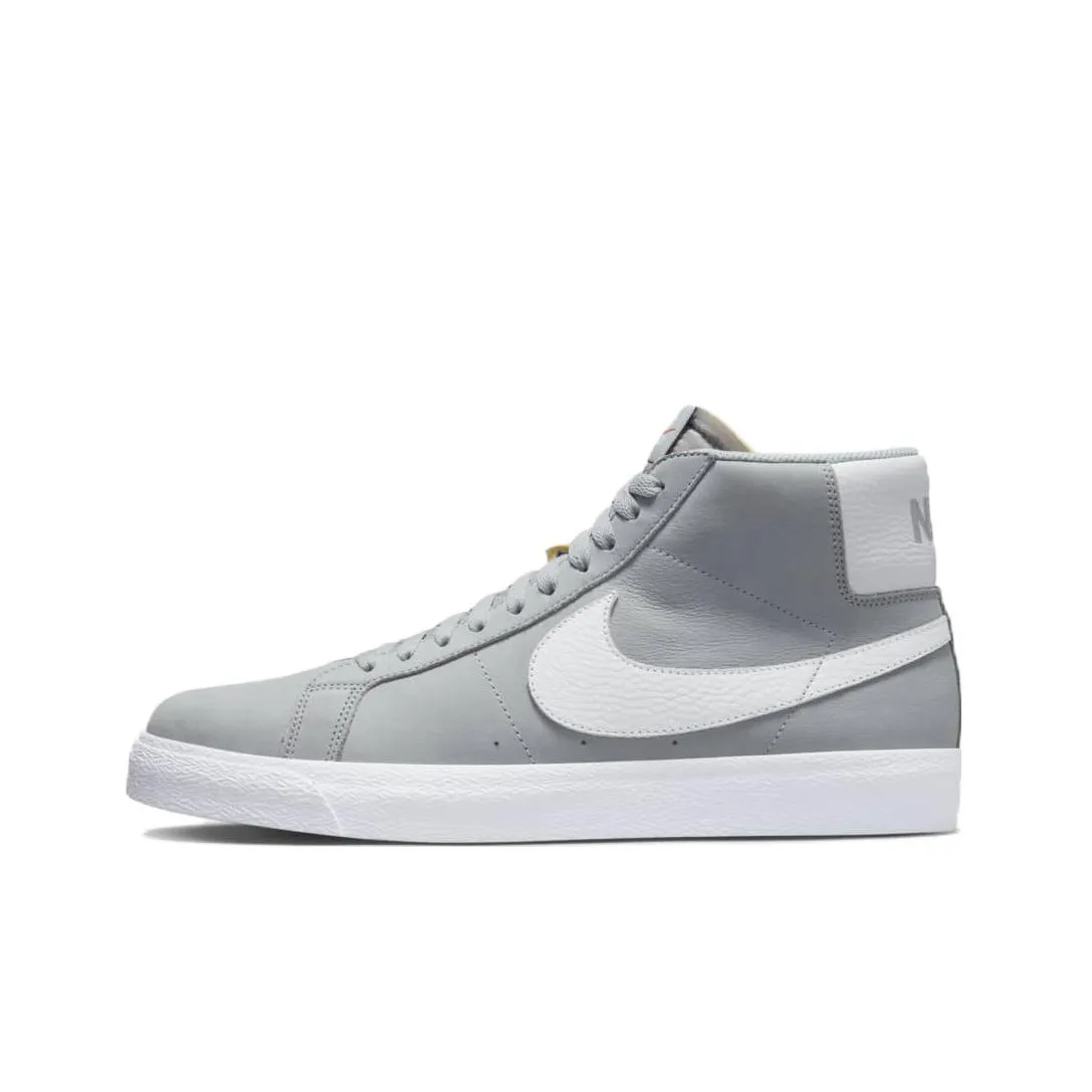 Nike Blazer SB Blazer MID 'Волк' GREY Противоскользящие устойчивые к истиранию MID Скейтбординг Кроссовки Серый