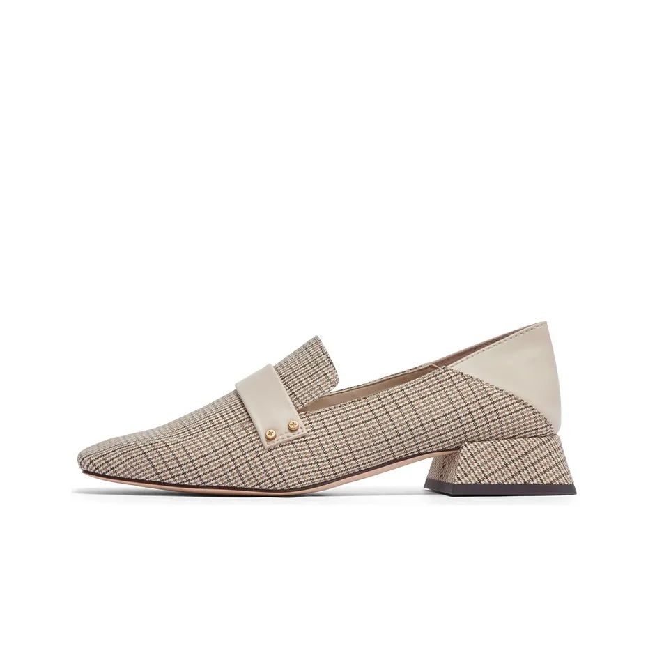 CHARLES&KEITH Chunky Heel Mary Jane Shoes Women's Tan
