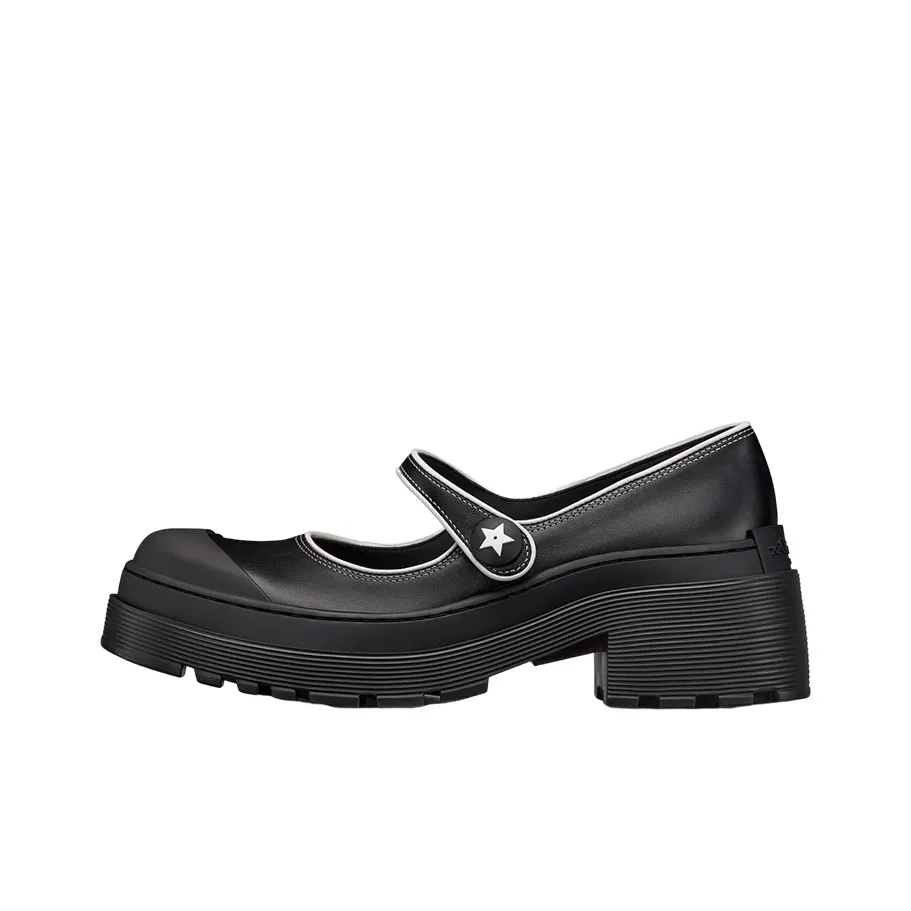 DIOR D Doll Chunky Heel Mary Jane Shoes Women's Black