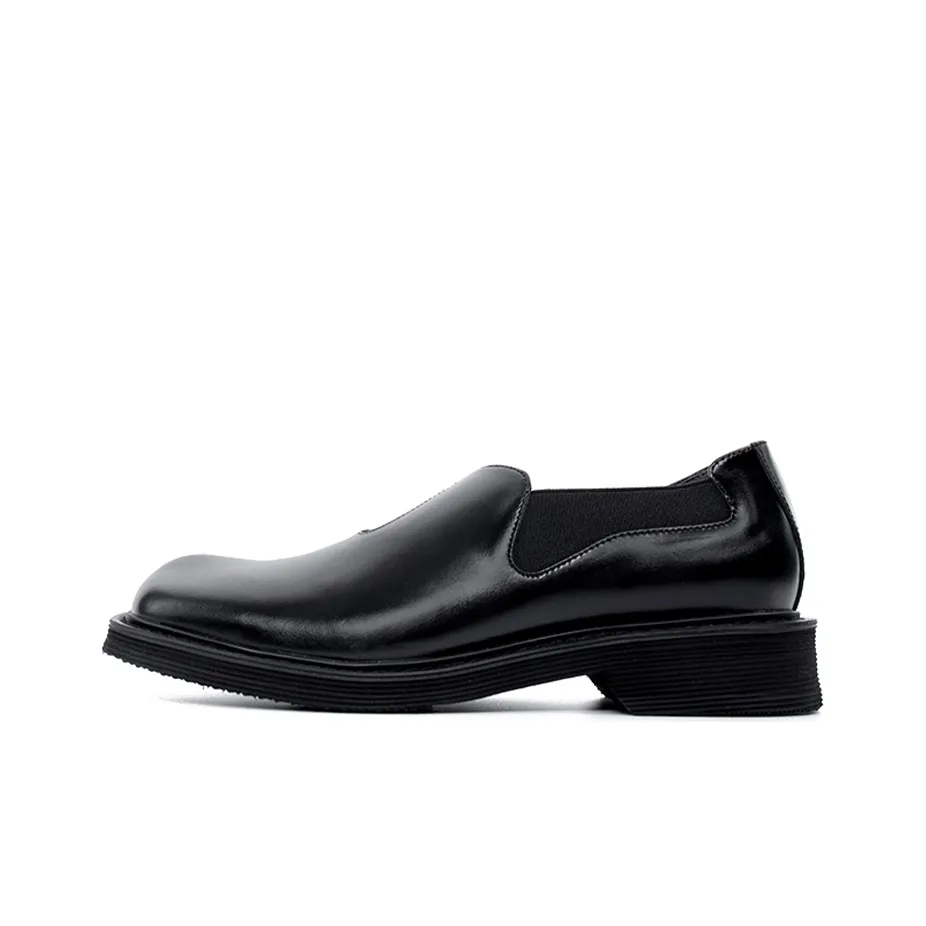 CONP Casual Leather Shoes Unisex Low top Black