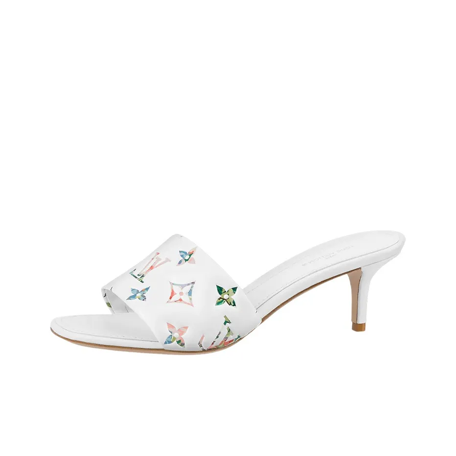 LOUIS VUITTON Revival Slide Slippers Women's White