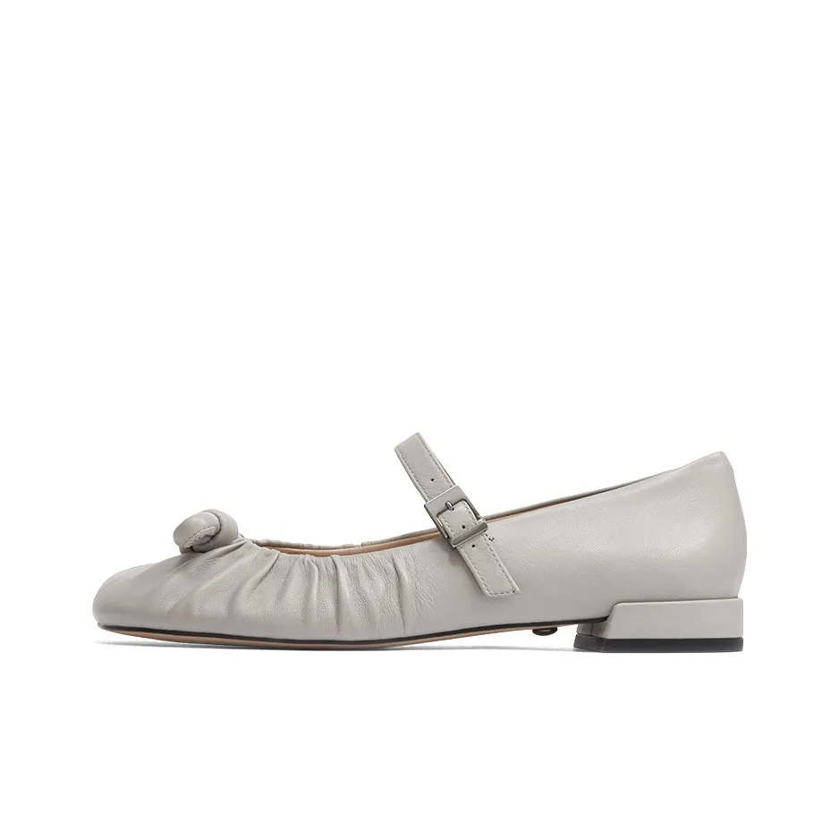 CHARLES KEITH Квадратный каблук Туфли Мэри Джейн Женские Серые