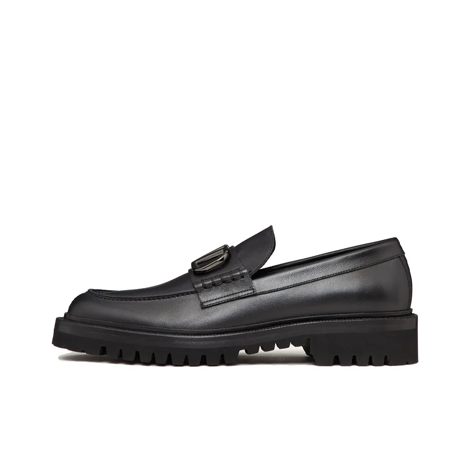 Valentino VLogo Plaque Slip On Loafers