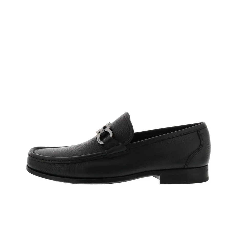 FERRAGAMO Gancio Business Leather Shoes Men's Black