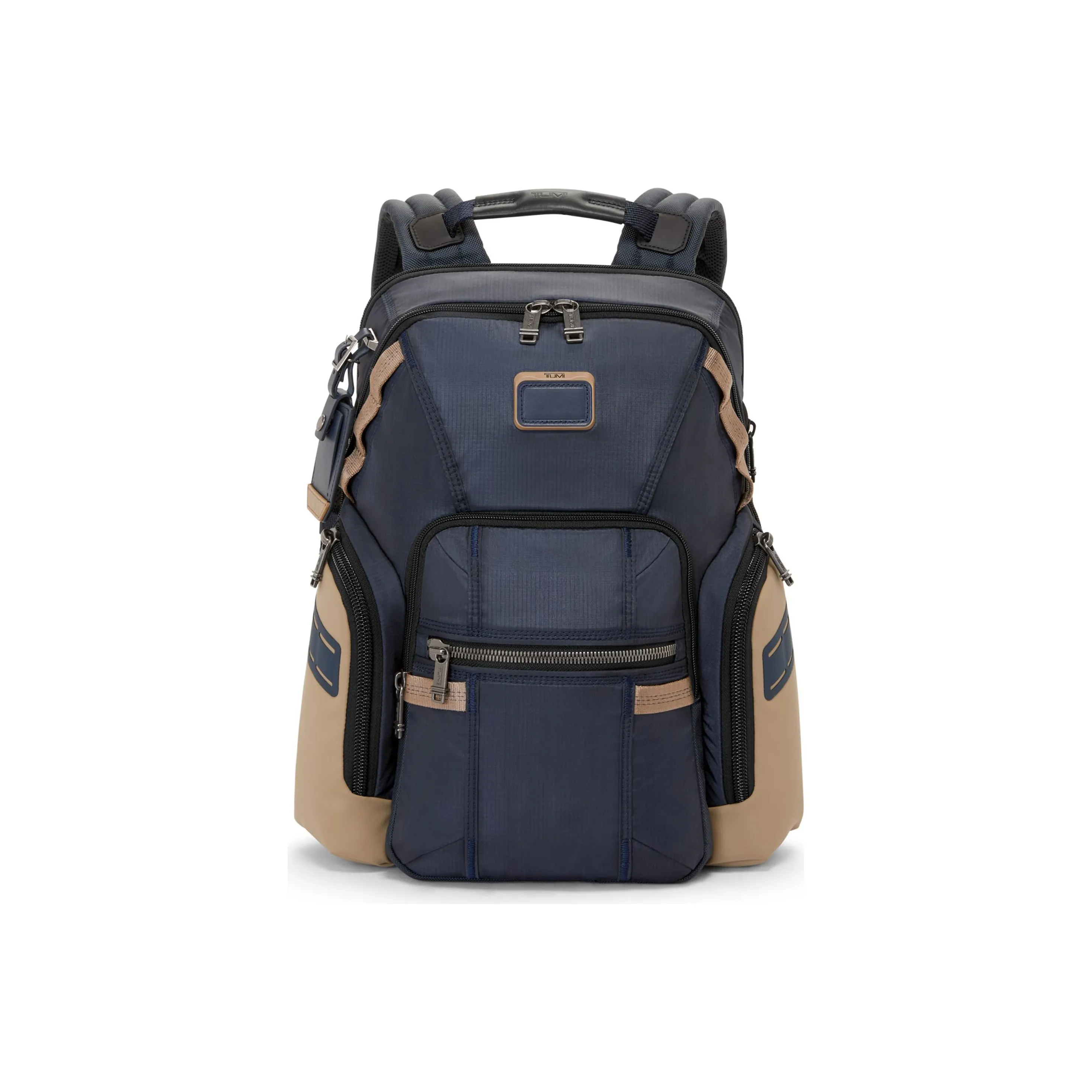 TUMI Alpha Bravo Nylon Backpack Unisex Blue & Brown