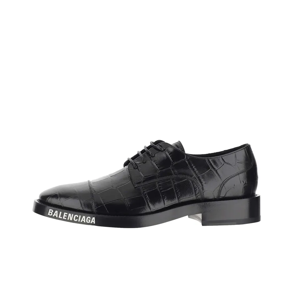 Balenciaga Herre Derby Flat Shoes 'Black'