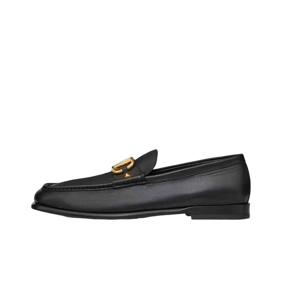 Valentino VLogo Plaque Slip On Loafers