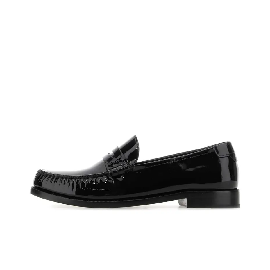 SAINT LAURENT Monogram Slip On Penny Loafers