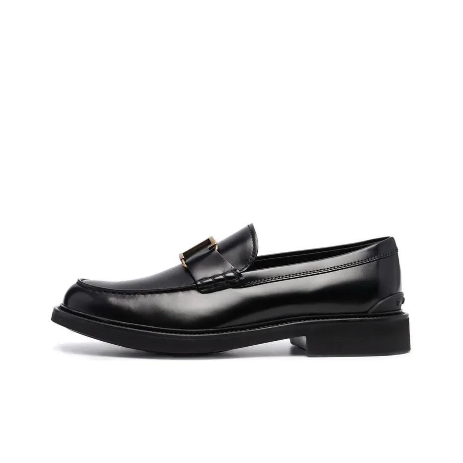 TOD'S T Timeless Logo Plaque Loafers