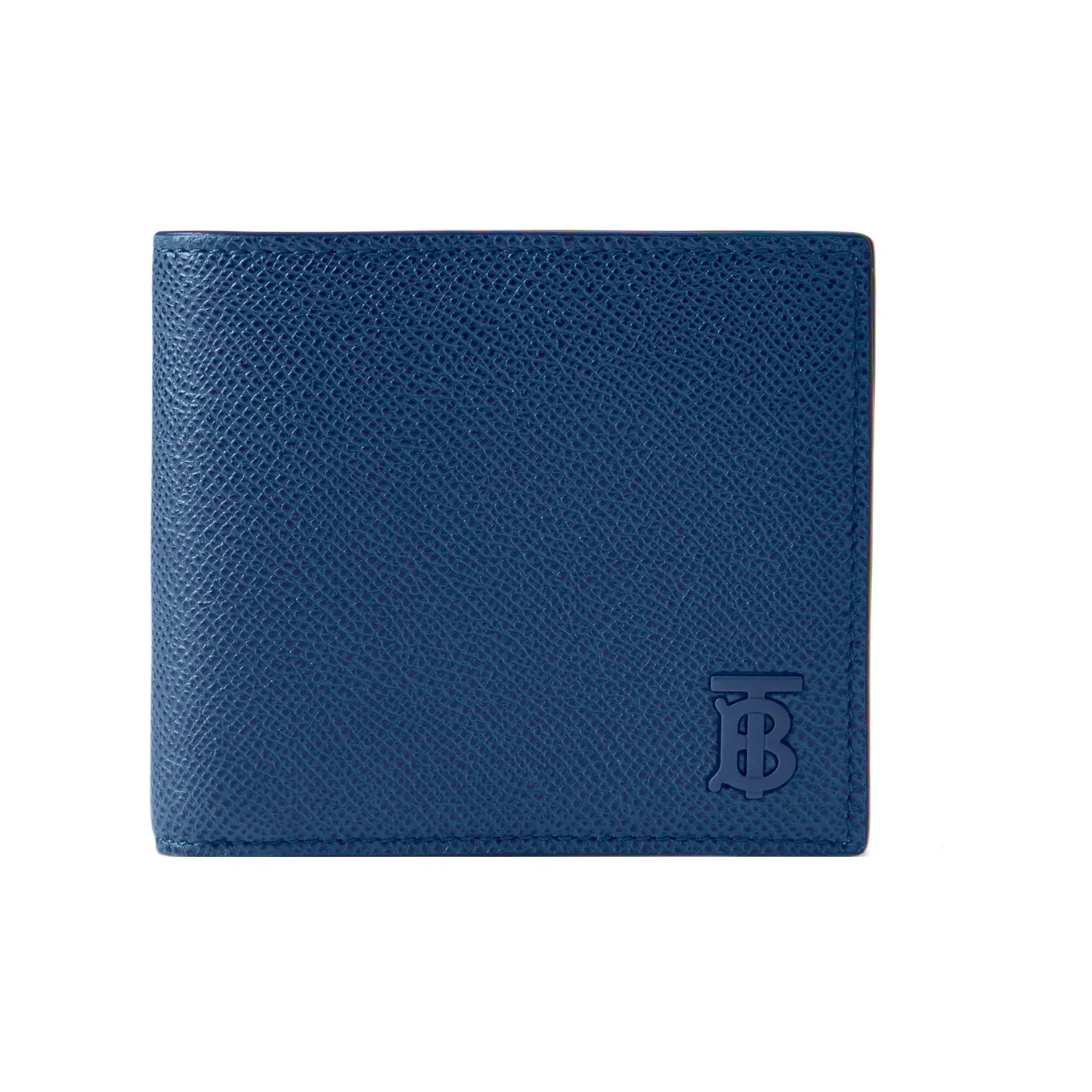 Burberry Cow Leather Wallet Men's Blue