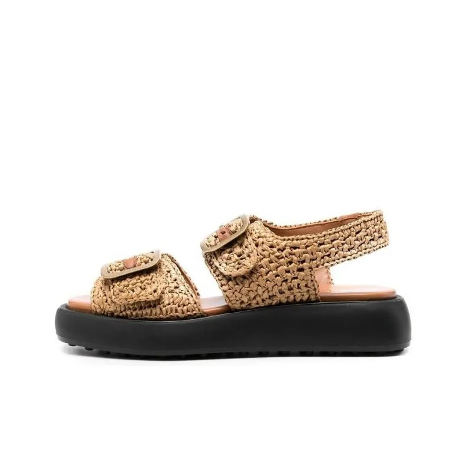 TOD'S Woven Raffia 45mm Sandals