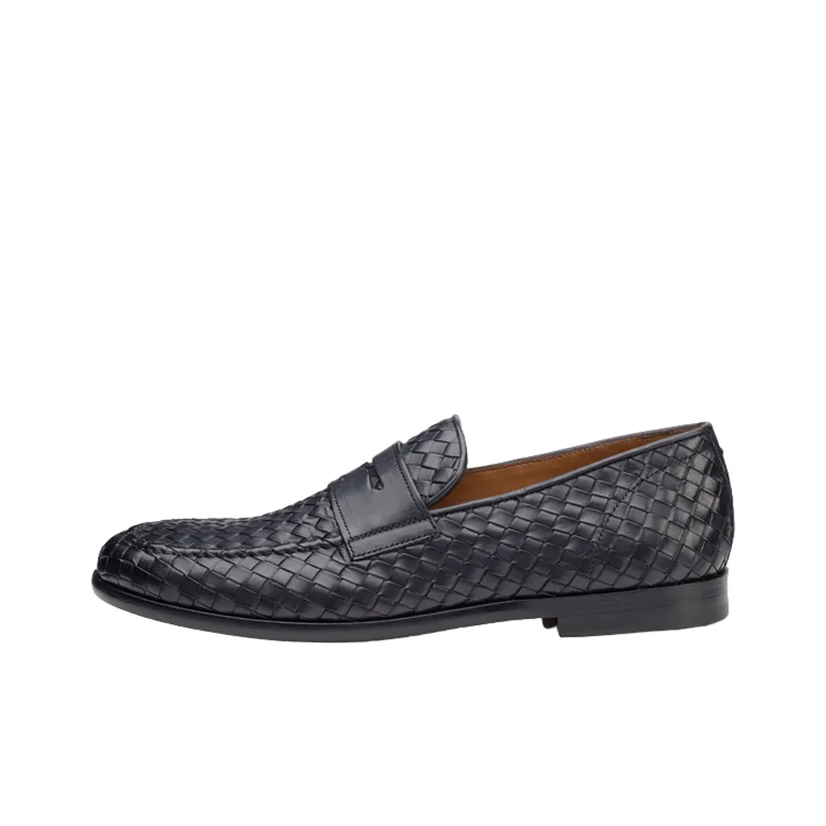 DOUCAL'S Woven Leather Loafers