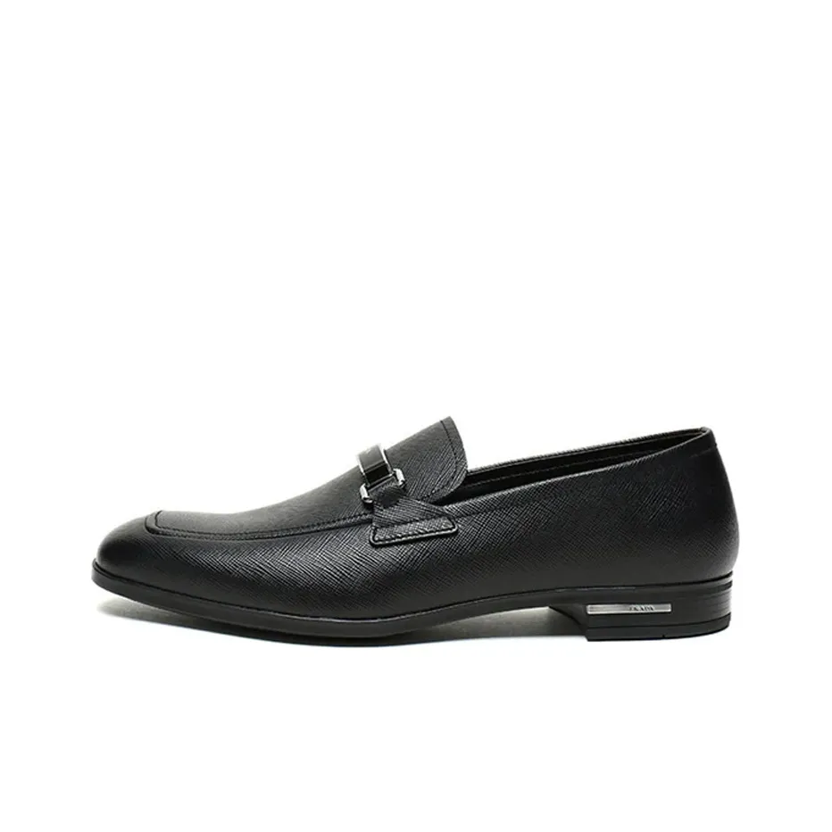 PRADA Casual Leather Shoes Men's Black
