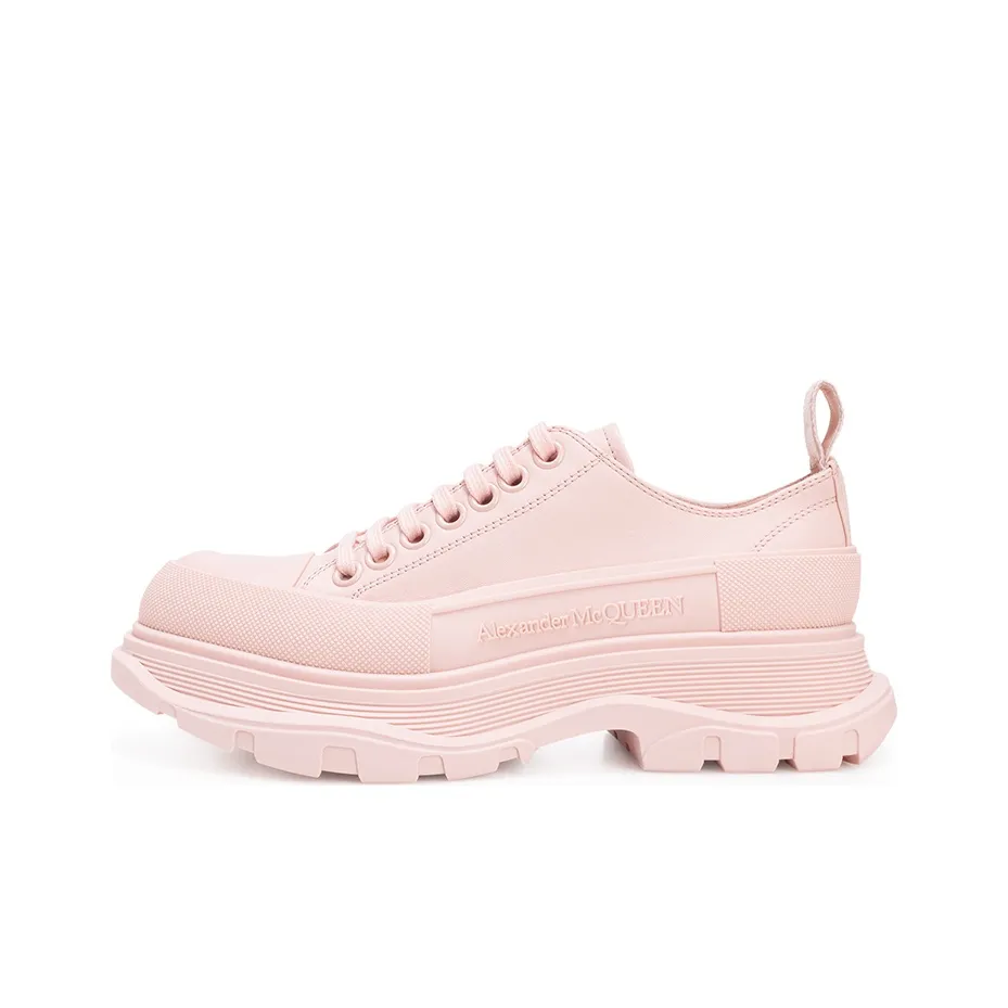 Alexander McQueen Tread Slick Low Топ Обувь на платформе Женская Розовая