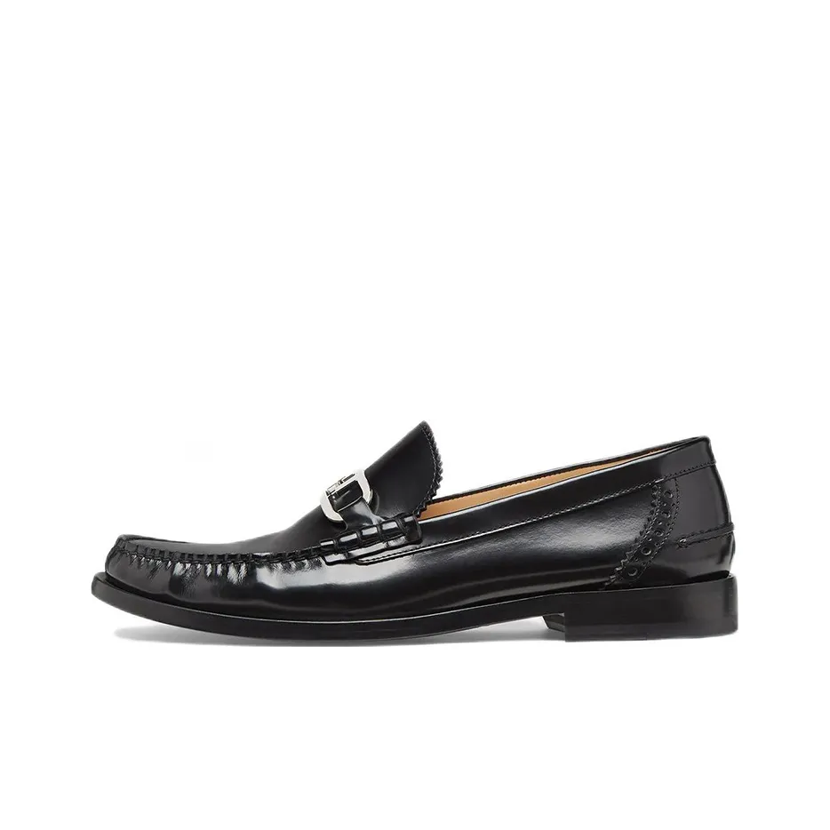 FENDI O'Lock Logo-Plaque Loafers