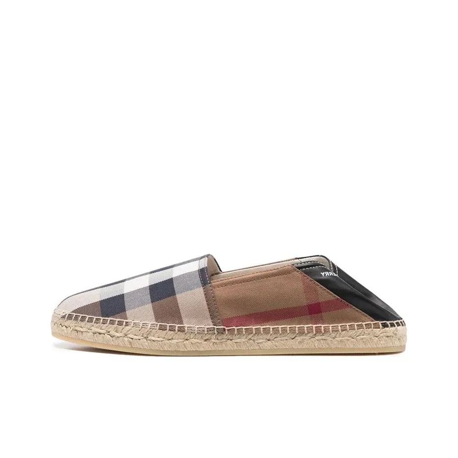 Burberry Check Espadrilles Birch Brown