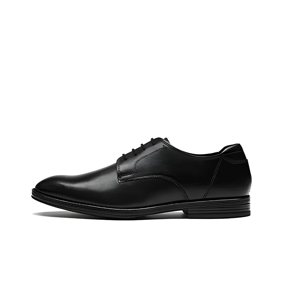 Clarks Casual Leather Shoes Men's Black