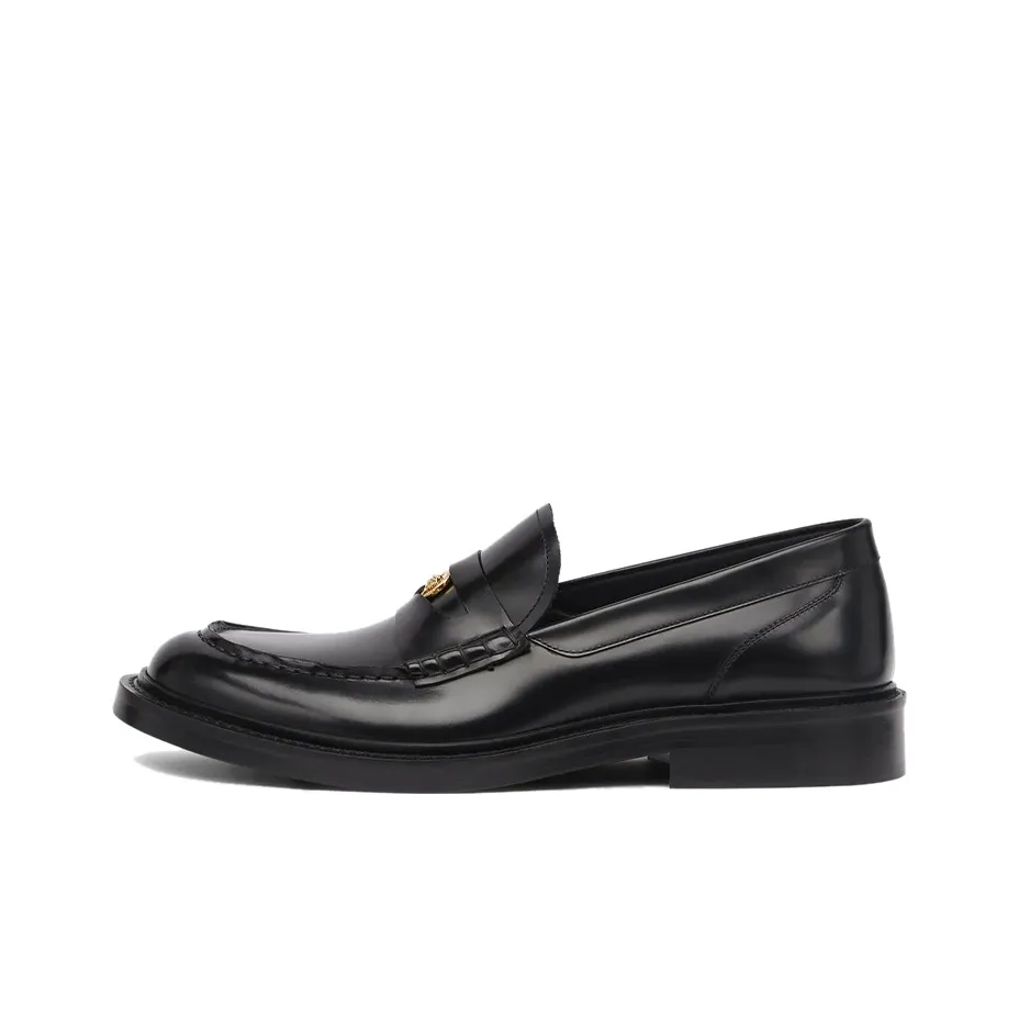 VERSACE Medusa-head Leather Loafers