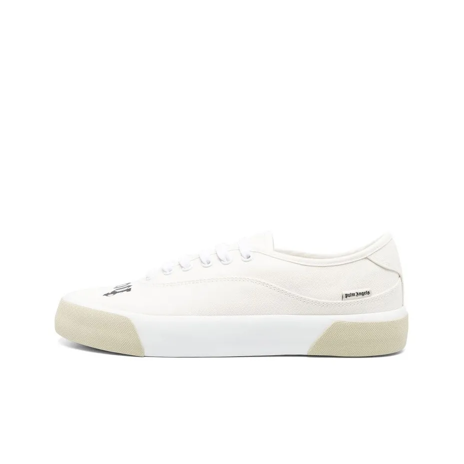 PALM ANGELS Logo Skaters Sneakers Cream White