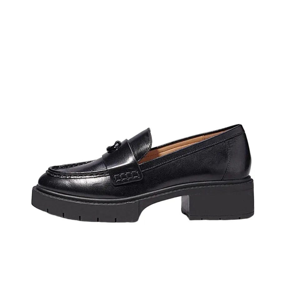 COACH Leah Chunky Sole Leather Loafers
