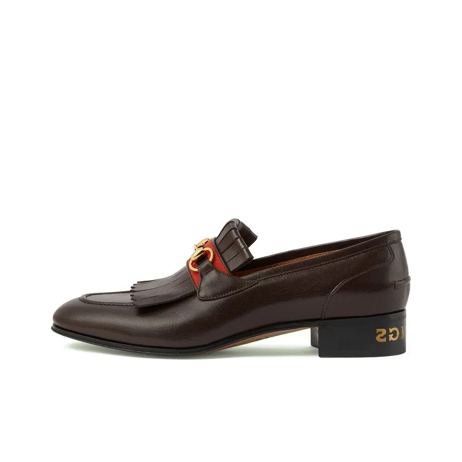 gucci yellow Horsebit Leather Loafers
